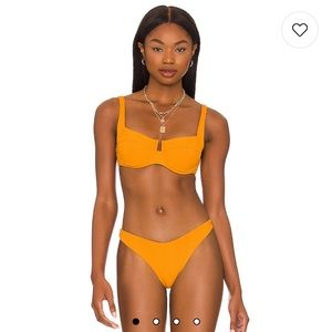 LSpace Bikini Brand New - Camellia top and cabana bottom in Inka Gold XS